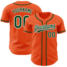 Загрузить изображение в средство просмотра галереи, Custom Orange Green-White Authentic Baseball Jersey
