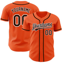 Laden Sie das Bild in den Galerie-Viewer, Custom Orange Brown-White Authentic Baseball Jersey
