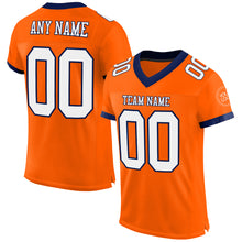 Charger l&#39;image dans la galerie, Custom Orange White-Navy Mesh Authentic Football Jersey
