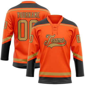 Cheap Custom Black Black-Orange Hockey Jersey Free Shipping –  CustomJerseysPro