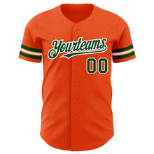 Загрузить изображение в средство просмотра галереи, Custom Orange Green-White Authentic Baseball Jersey
