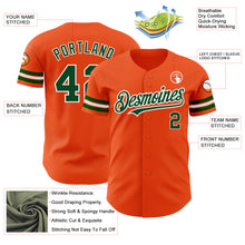 Загрузить изображение в средство просмотра галереи, Custom Orange Green-White Authentic Baseball Jersey
