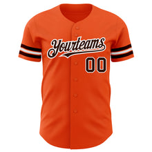 Загрузить изображение в средство просмотра галереи, Custom Orange Brown-White Authentic Baseball Jersey
