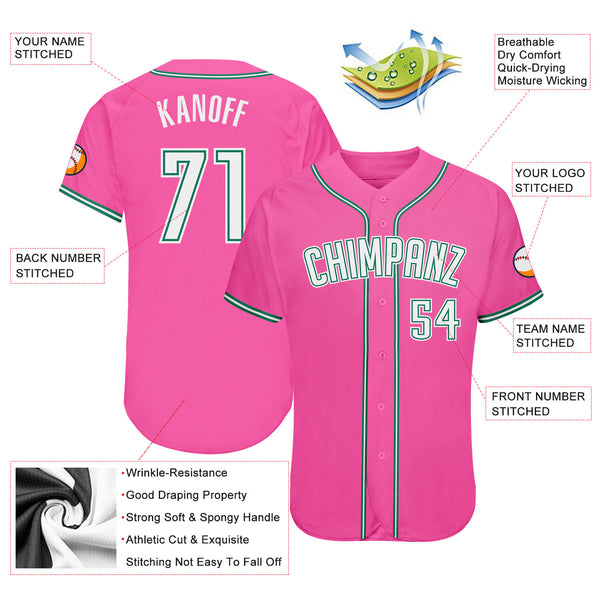 Cheap Custom Pink White Pinstripe Kelly Green Authentic Baseball Jersey  Free Shipping – CustomJerseysPro