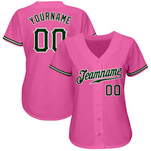 Charger l&#39;image dans la galerie, Custom Pink Green-White Authentic Baseball Jersey
