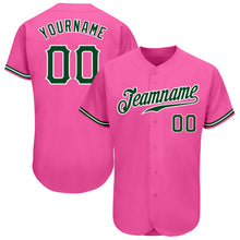 Charger l&#39;image dans la galerie, Custom Pink Green-White Authentic Baseball Jersey
