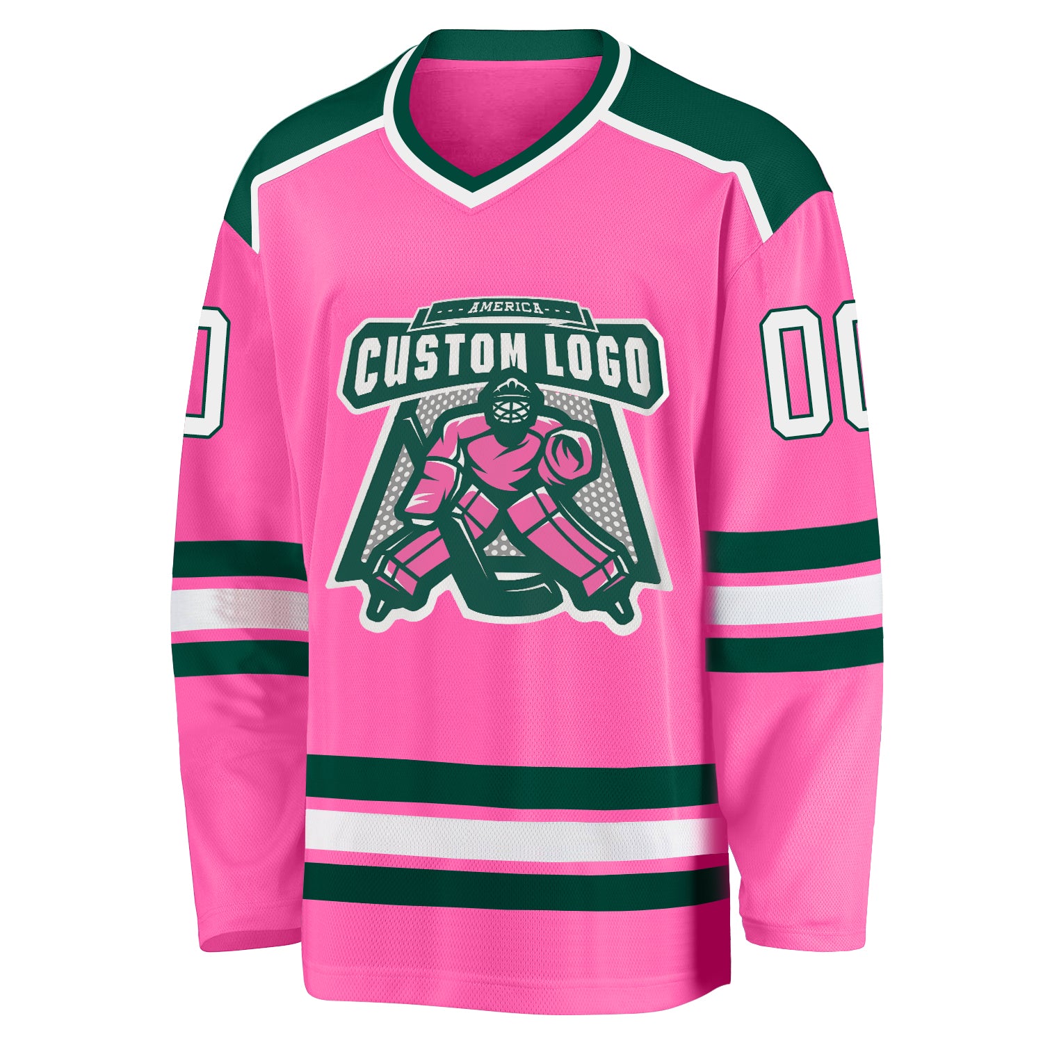 Custom Hockey Jersey Black Pink-Teal Hockey Lace Neck Jersey Women's Size:S