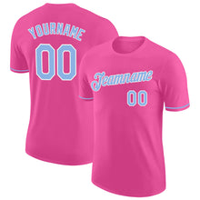 Загрузить изображение в средство просмотра галереи, Custom Pink Light Blue-White Performance T-Shirt
