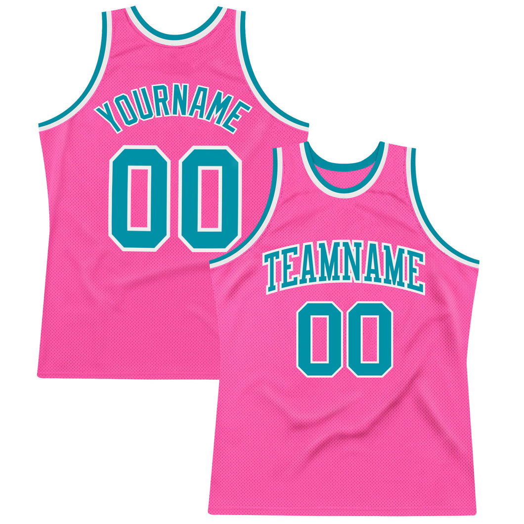 Cheap Custom Light Pink White Authentic Throwback Basketball Jersey Free  Shipping – CustomJerseysPro