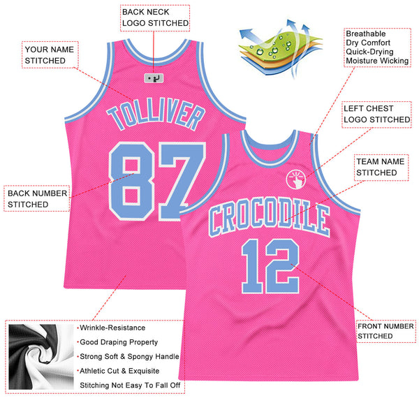 Cheap Custom Sky Blue Pink-Black Hockey Jersey Free Shipping –  CustomJerseysPro