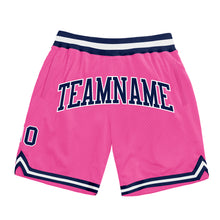 Загрузить изображение в средство просмотра галереи, Custom Pink Navy-White Authentic Throwback Basketball Shorts
