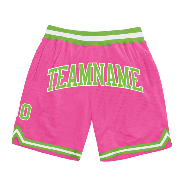 Cheap Custom Neon Green White Pinstripe Navy-White Authentic Basketball  Shorts Free Shipping – CustomJerseysPro