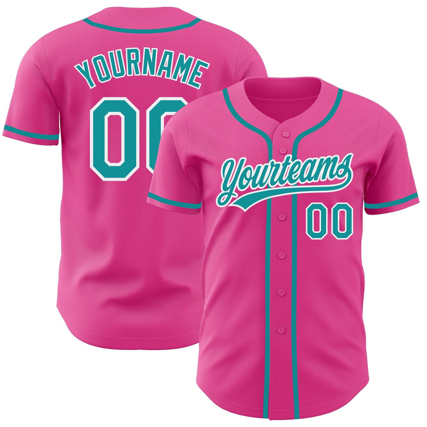 Cheap Custom White Teal Authentic Baseball Jersey Free Shipping