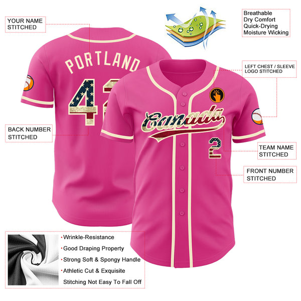 Cheap Custom Pink White Pinstripe Teal Authentic Baseball Jersey Free  Shipping – CustomJerseysPro