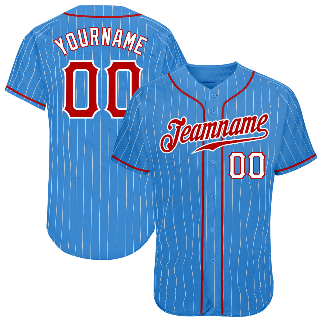 Cheap Custom Gray Black Pinstripe Red Authentic Baseball Jersey Free  Shipping – CustomJerseysPro