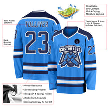 Загрузить изображение в средство просмотра галереи, Custom Powder Blue Navy-White Hockey Jersey
