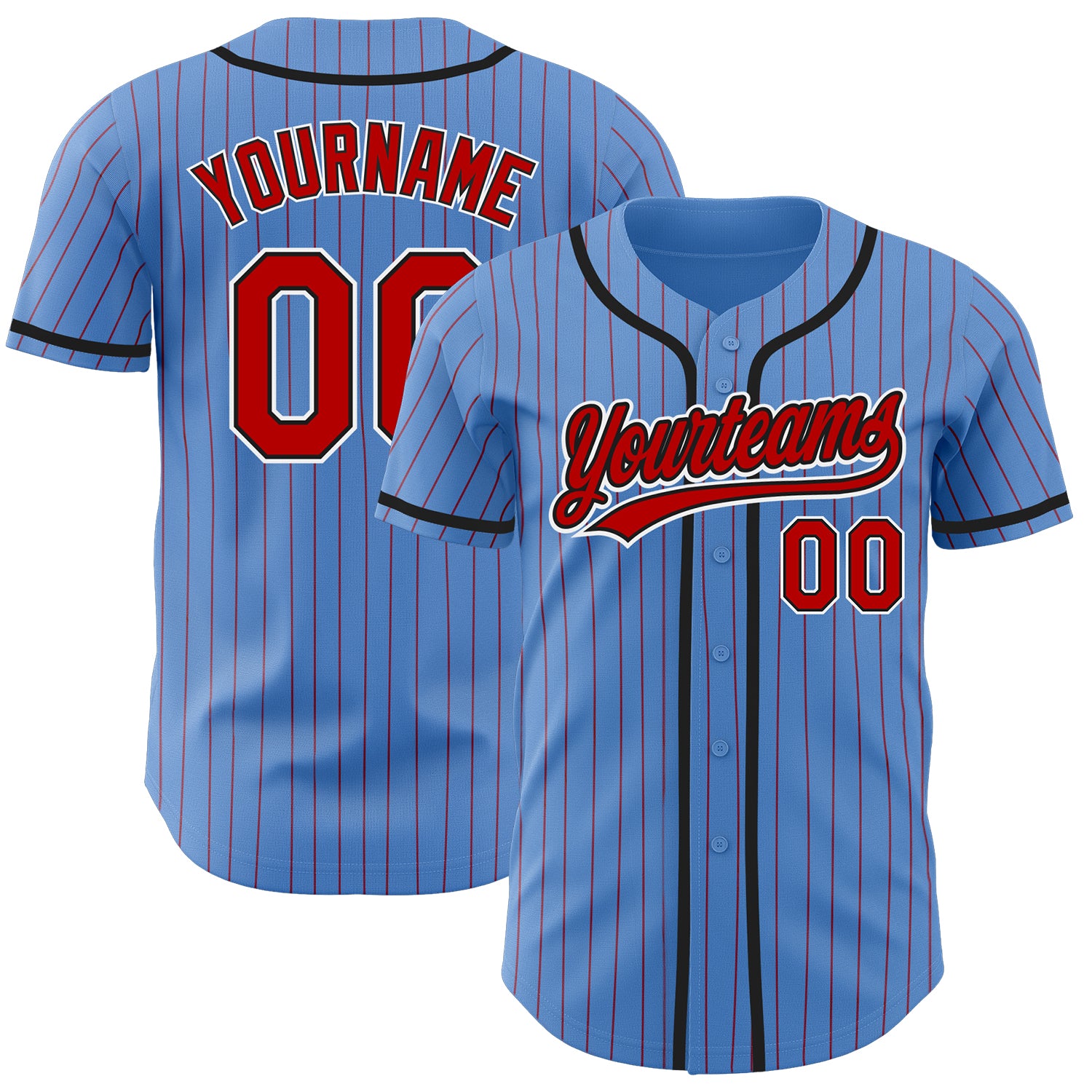 Cheap Custom Black Red-Powder Blue Authentic Split Fashion Baseball Jersey  Free Shipping – CustomJerseysPro