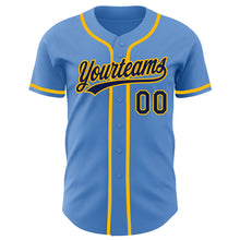 Charger l&#39;image dans la galerie, Custom Powder Blue Navy-Gold Authentic Baseball Jersey
