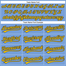 Charger l&#39;image dans la galerie, Custom Powder Blue Yellow-Navy Authentic Baseball Jersey
