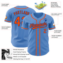 Laden Sie das Bild in den Galerie-Viewer, Custom Powder Blue Orange-Royal Authentic Baseball Jersey
