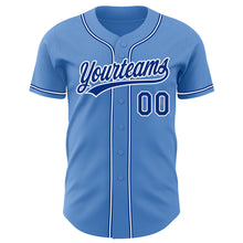 Load image into Gallery viewer, Custom Powder Blue Royal-White Authentic Baseball Jersey
