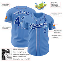 Laden Sie das Bild in den Galerie-Viewer, Custom Powder Blue Royal-White Authentic Baseball Jersey
