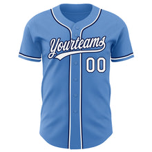 Laden Sie das Bild in den Galerie-Viewer, Custom Powder Blue White-Navy Authentic Baseball Jersey
