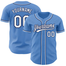 Charger l&#39;image dans la galerie, Custom Powder Blue White-Navy Authentic Baseball Jersey
