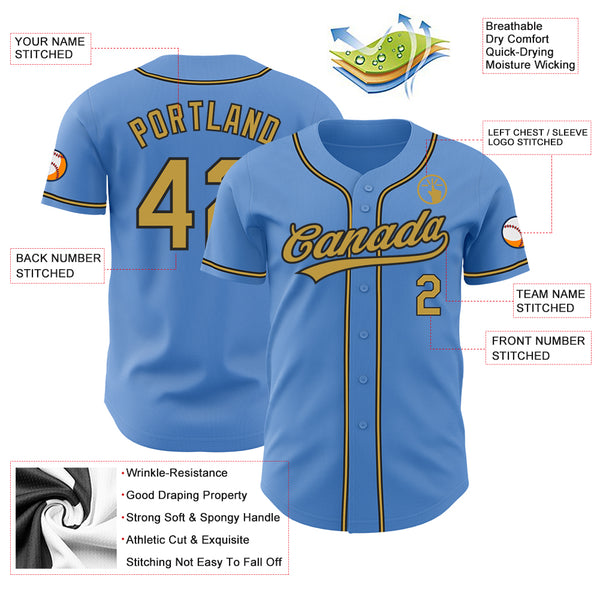 Cheap Custom White Teal-Old Gold Authentic Baseball Jersey Free