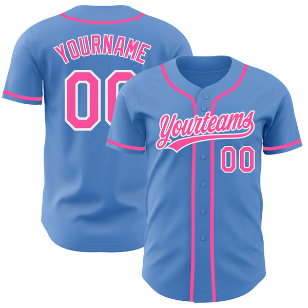 Cheap Custom Pink Teal-White Authentic Baseball Jersey Free Shipping –  CustomJerseysPro