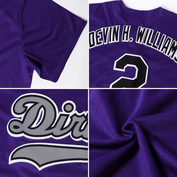 Cheap Custom Black Purple-Gold Authentic Baseball Jersey Free Shipping –  CustomJerseysPro