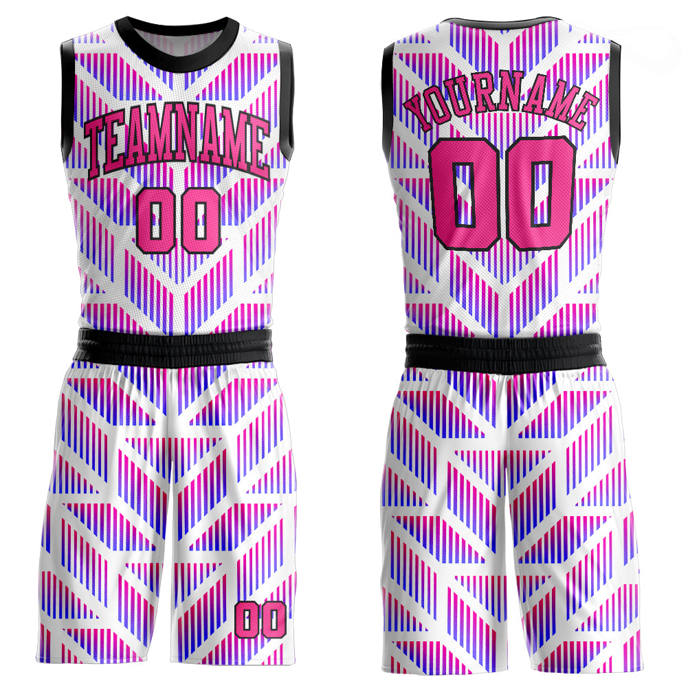 Cheap Custom White Black-Old Gold Round Neck Sublimation Basketball Suit  Jersey Free Shipping – CustomJerseysPro