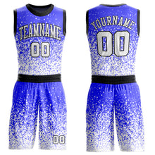 Загрузить изображение в средство просмотра галереи, Custom Purple White-Black Round Neck Sublimation Basketball Suit Jersey
