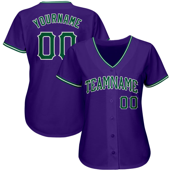 Cheap Custom Purple White-Kelly Green Hockey Jersey Free Shipping –  CustomJerseysPro