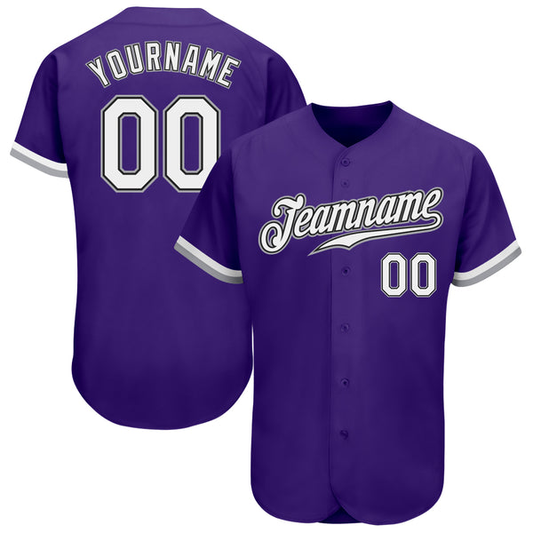 Cheap Custom Black Purple-White Authentic Baseball Jersey Free Shipping –  CustomJerseysPro