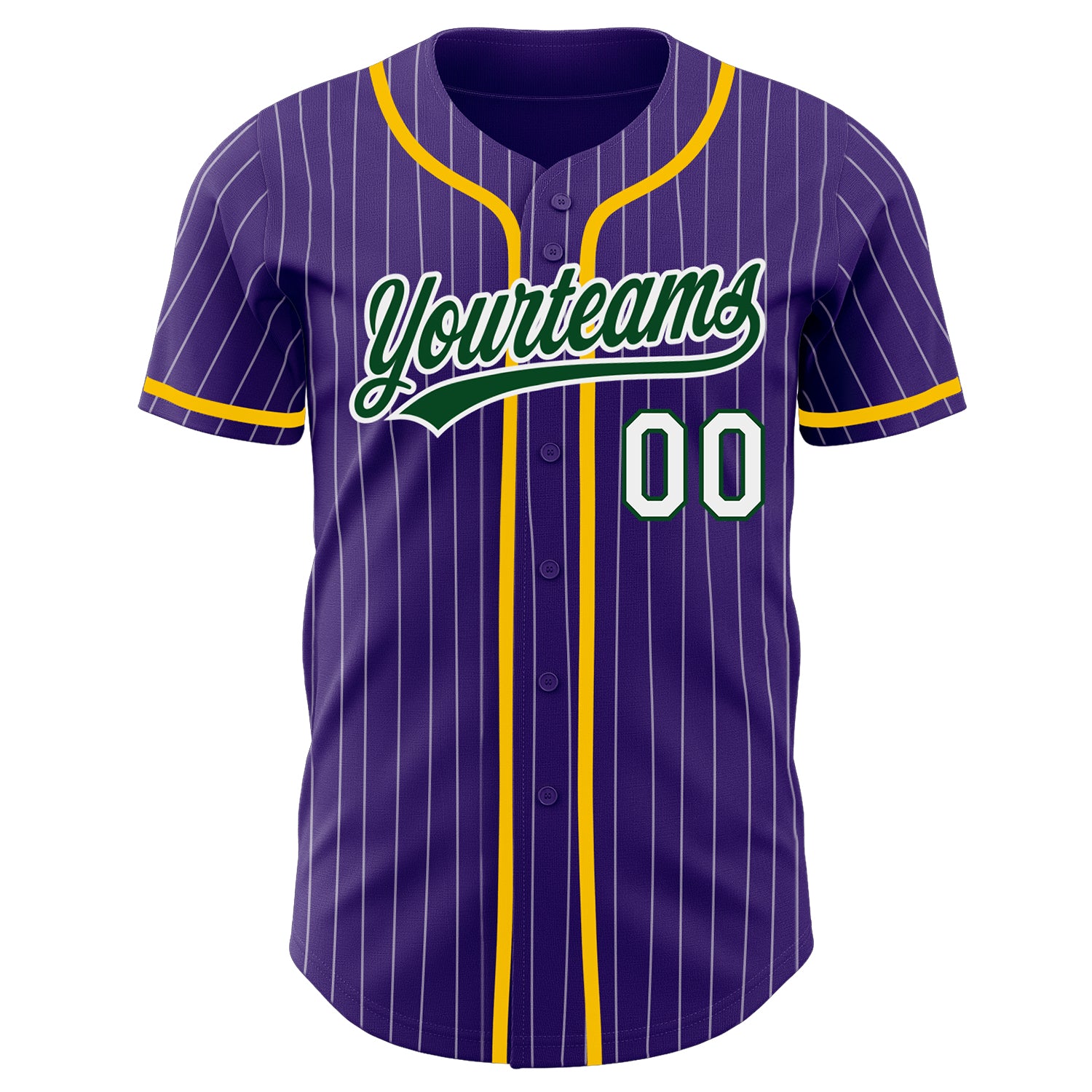 Cheap Custom Gold Black Pinstripe Purple-White Authentic