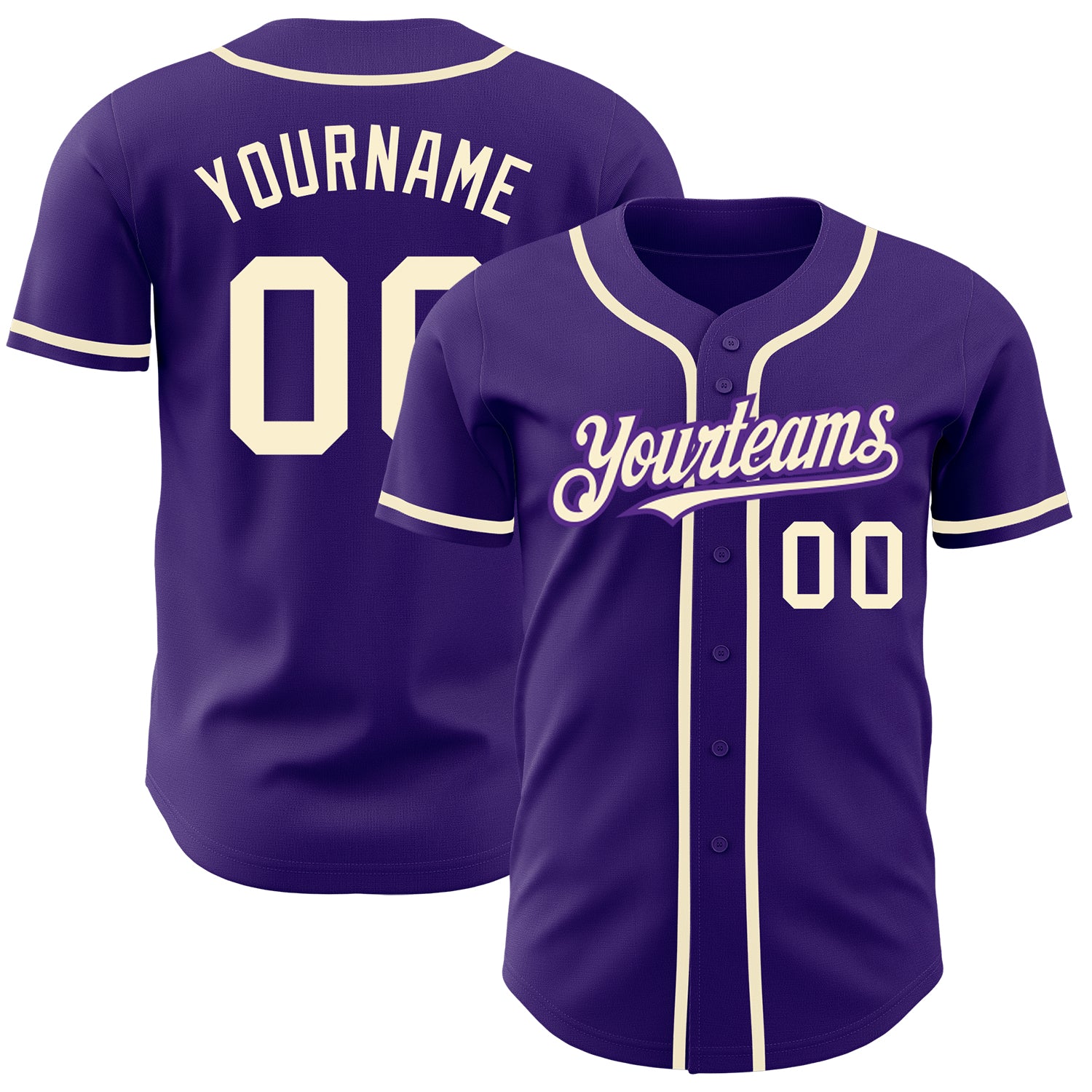 Cheap Custom Cream Purple-Black Authentic Baseball Jersey Free Shipping –  CustomJerseysPro