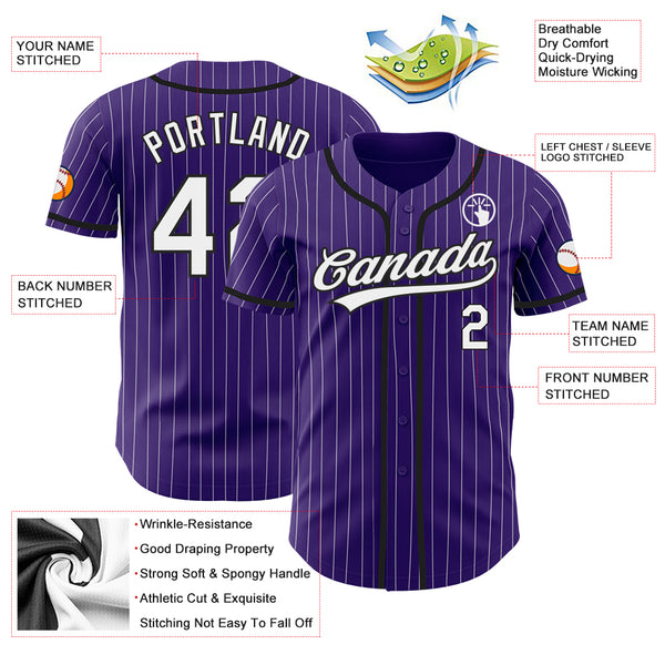 Cheap Custom Black Purple-Gold Authentic Baseball Jersey Free Shipping –  CustomJerseysPro