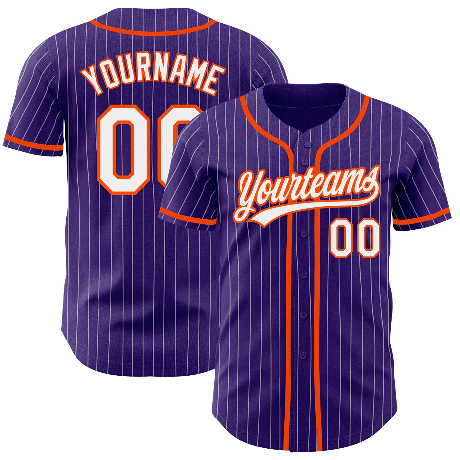 Cheap Custom Purple White-Orange Authentic Baseball Jersey Free Shipping –  CustomJerseysPro