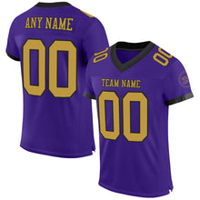 Charger l&#39;image dans la galerie, Custom Purple Old Gold-Black Mesh Authentic Football Jersey
