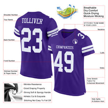 Charger l&#39;image dans la galerie, Custom Purple White Mesh Authentic Football Jersey
