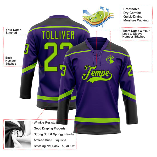 Cheap Custom Blue Neon Green-White Hockey Jersey Free Shipping –  CustomJerseysPro