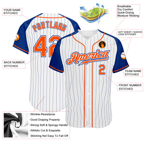 Custom Royal Orange-White Authentic Baseball Jersey – CustomJerseysPro