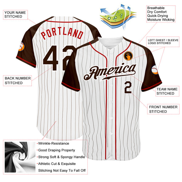 Cheap Custom Brown White-Cream Authentic Raglan Sleeves Baseball Jersey  Free Shipping – CustomJerseysPro