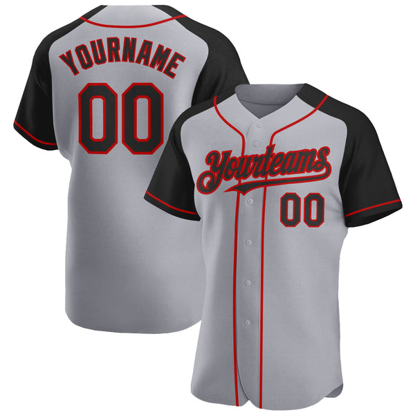 Cheap Custom Gray Red-Black Authentic Sleeveless Baseball Jersey Free  Shipping – CustomJerseysPro