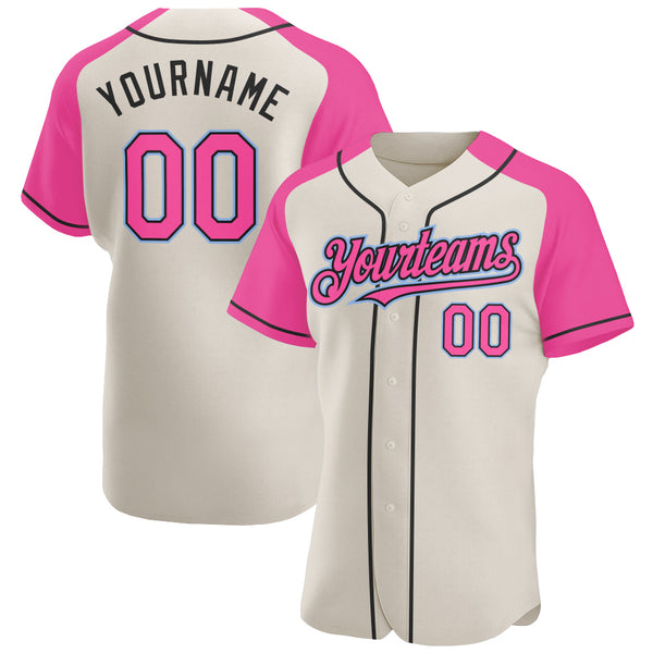 Cheap Custom Black Light Blue-Hot Pink Authentic Baseball Jersey Free  Shipping – CustomJerseysPro