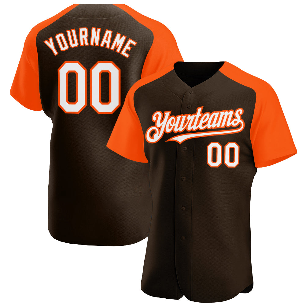 Cheap Custom Orange White Pinstripe Brown-White Authentic Baseball Jersey  Free Shipping – CustomJerseysPro