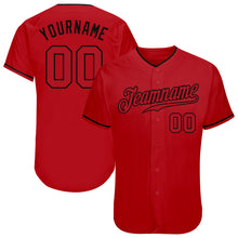 Charger l&#39;image dans la galerie, Custom Red Red-Black Authentic Baseball Jersey
