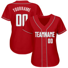 Charger l&#39;image dans la galerie, Custom Red White-Gray Authentic Baseball Jersey
