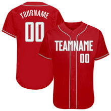 Charger l&#39;image dans la galerie, Custom Red White-Gray Authentic Baseball Jersey
